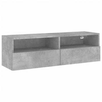 TV-Wandschrank Betongrau 100x30x30 cm Holzwerkstoff