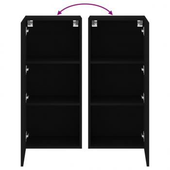 TV-Wandschrank Schwarz 40,5x30x90 cm Holzwerkstoff