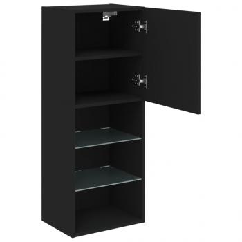 TV-Schrank mit LED-Leuchten Schwarz 40,5x30x102 cm