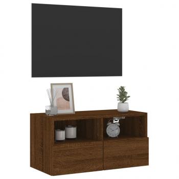 TV-Wandschrank Braun Eiche-Optik 60x30x30 cm Holzwerkstoff