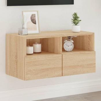 ARDEBO.de - TV-Wandschrank Sonoma-Eiche 60x30x30 cm Holzwerkstoff