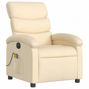 Massagesessel Elektrisch Creme Stoff