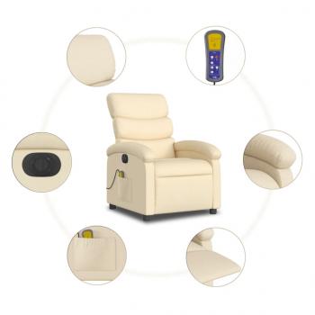 Massagesessel Elektrisch Creme Stoff