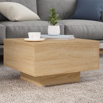 ARDEBO.de - Couchtisch Sonoma-Eiche 55x55x31 cm Holzwerkstoff