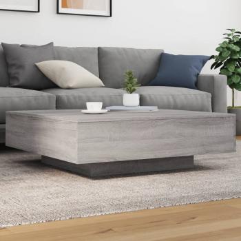 ARDEBO.de - Couchtisch mit LED-Leuchten Grau Sonoma 100x100x31 cm