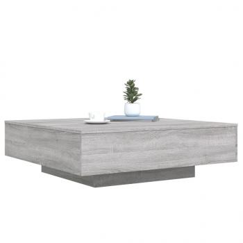 Couchtisch mit LED-Leuchten Grau Sonoma 100x100x31 cm