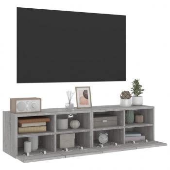 TV-Wandschränke 2 Stk. Grau Sonoma 60x30x30 cm Holzwerkstoff