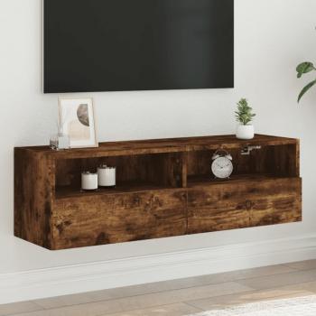 ARDEBO.de - TV-Wandschrank Räuchereiche 100x30x30 cm Holzwerkstoff