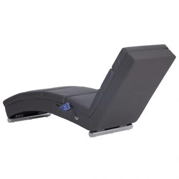 Massage Chaiselongue Grau Kunstleder