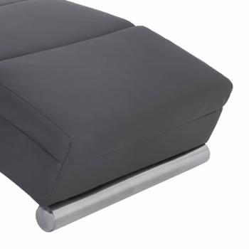 Massage Chaiselongue Grau Kunstleder