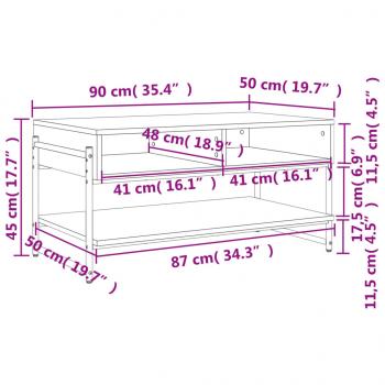 Couchtisch Sonoma-Eiche 90x50x45 cm Holzwerkstoff