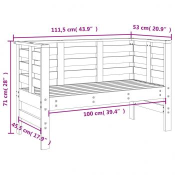 3-tlg. Garten-Lounge-Set Honigbraun Massivholz Kiefer