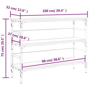 Konsolentisch Schwarz 100x32x75 cm Holzwerkstoff