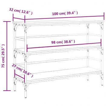 Konsolentisch Braun Eichen-Optik 100x32x75 cm Holzwerkstoff