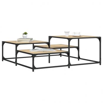 ARDEBO.de - Couchtisch Sonoma-Eiche 107x107x40 cm Holzwerkstoff