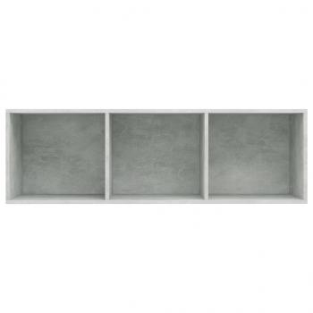 Bücherregal/TV-Schrank Betongrau 36x30x114 cm Holzwerkstoff