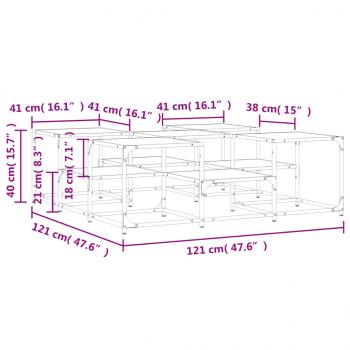 Couchtisch Sonoma-Eiche 121x121x40 cm Holzwerkstoff