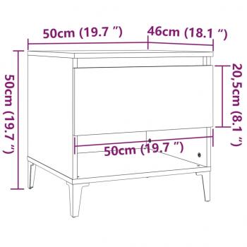 Beistelltisch Schwarz 50x46x50 cm Holzwerkstoff