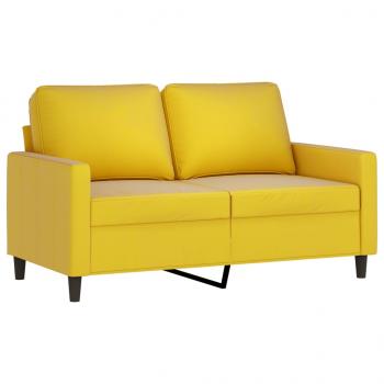 2-Sitzer-Sofa Gelb 120 cm Samt