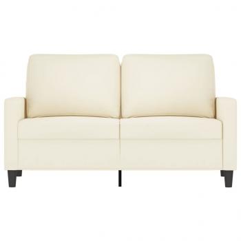 2-Sitzer-Sofa Creme 120 cm Samt