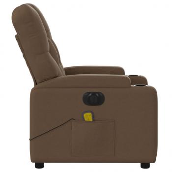 Massagesessel Elektrisch Braun Stoff