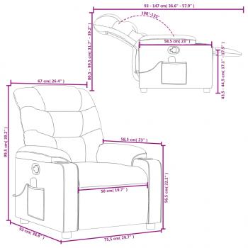 Massagesessel Braun Stoff