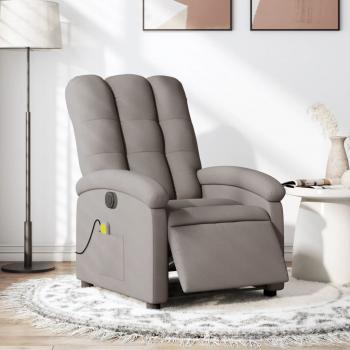 ARDEBO.de - Massagesessel Elektrisch Taupe Stoff