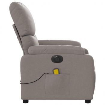 Massagesessel Elektrisch Taupe Stoff