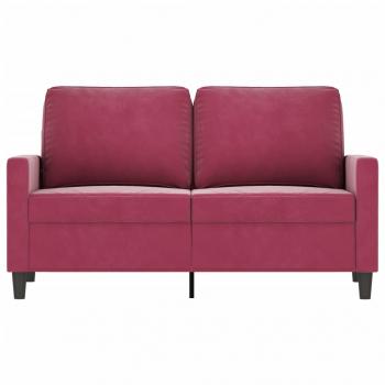 2-Sitzer-Sofa Weinrot 120 cm Samt