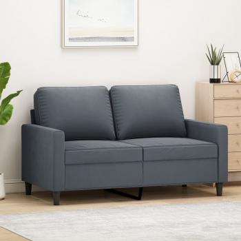 ARDEBO.de - 2-Sitzer-Sofa Dunkelgrau 120 cm Samt