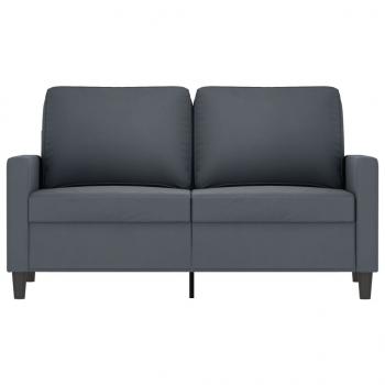 2-Sitzer-Sofa Dunkelgrau 120 cm Samt