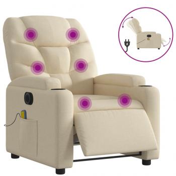 Massagesessel Elektrisch Creme Stoff