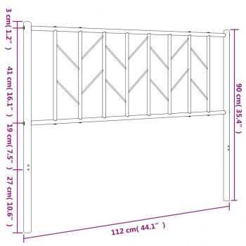 Kopfteil Metall Weiß 107 cm