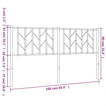 Kopfteil Metall Weiß 160 cm