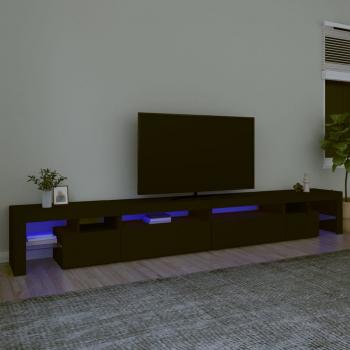 ARDEBO.de - TV-Schrank mit LED-Leuchten Schwarz 290x36,5x40 cm