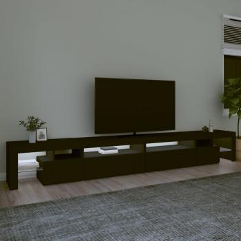 TV-Schrank mit LED-Leuchten Schwarz 290x36,5x40 cm