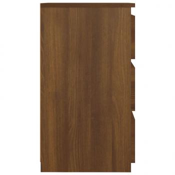 Nachttische 2 Stk. Braun Eiche 40x35x62,5 cm Holzwerkstoff