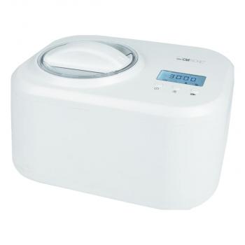 ARDEBO.de Clatronic ICM 3799 2in1 Eiscreme- und Joghurtbereiter, Timer, 4 Programme, bis 1 L Eiscreme, weiß (263994)