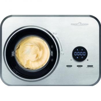 ProfiCook PC-ICM 1268 Eiscreme-/Joghurt-Maker, 150 W, bis 1,5 L Eis/Joghurt, Timer, Edelstahl (501268)