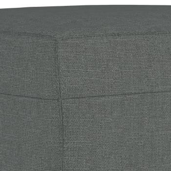 3-Sitzer-Sofa mit Hocker Dunkelgrau 180 cm Stoff