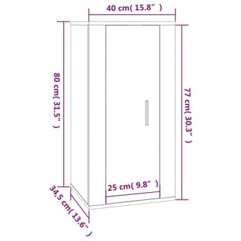 TV-Wandschrank Räuchereiche 40x34,5x80 cm