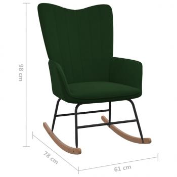 Schaukelstuhl Samt Dunkelgrün