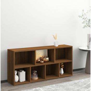 Bücherschrank Braun Eichen-Optik 50x25x106 cm