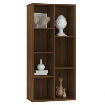 Bücherschrank Braun Eichen-Optik 50x25x106 cm