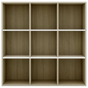 Bücherregal Weiß Sonoma-Eiche 98x29x97,5 cm Holzwerkstoff