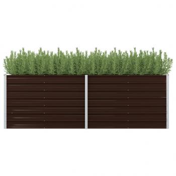 Garten-Hochbeet Braun 240 x 80 x 77 cm Verzinkter Stahl