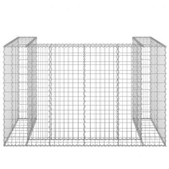 Gabionenwand für Mülltonnen Verzinkter Stahl 180x100x110 cm