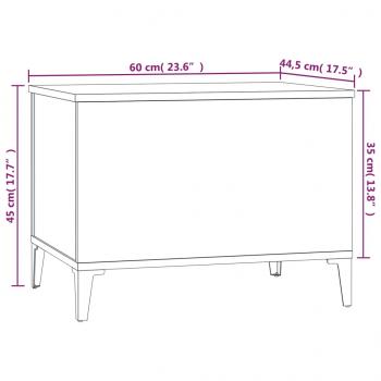 Couchtisch Schwarz 60x44,5x45 cm Holzwerkstoff