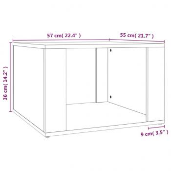 Nachttisch Schwarz 57x55x36 cm Holzwerkstoff