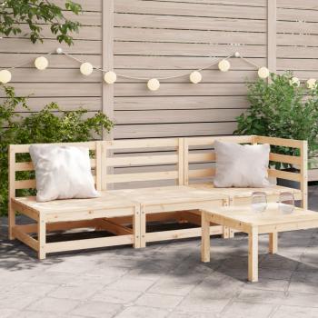 ARDEBO.de - Gartensofa 3-Sitzer Massivholz Kiefer